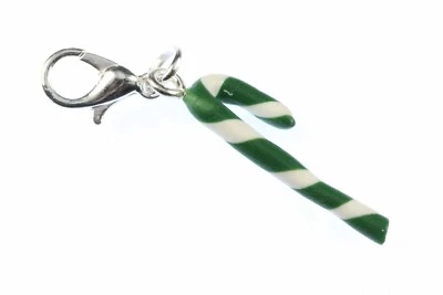 Zuckerstange Charm Miniblings Bonbon Weihnachten Lutscher Süßigkeiten Candy grün - Bild 1 von 4