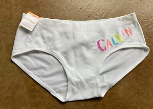 New Calvin Klein Big Girls Seamless Hipster, White, Medium (7/8) - Picture 1 of 1