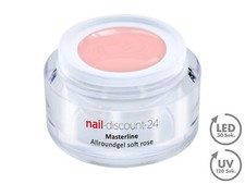 Premium Masterline Allround Gel UVLED standfest soft rose 15ml 1Phasen 3in1 dick