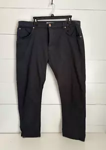 Pantalone Billy Reid uomo taglia 38x29 nero bottoni mosca taglio slim misto cimosa USA - Foto 1 di 13