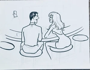 ORIGINAL ARTIST/CARTOONIST CASH DONOVAN HAND DRAWN  PENCIL SKETCH W/INK 2 - Picture 1 of 1