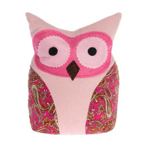 Fermaporta SILA rosa rosa gufo con riempimento sabbia Doorstop H21 cm sacco porta gufo decorativo - Foto 1 di 3