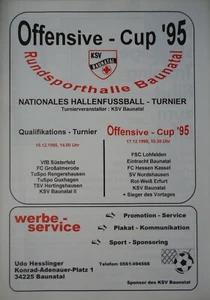 Programm HT 16.12.1995 KSV Baunatal RW Erfurt Hessen Kassel Lohfelden Guxhagen - Picture 1 of 1