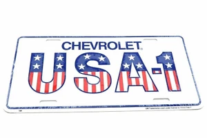 Chevrolet Chevy USA-1 Licensed Aluminum Metal License Plate Sign Tag - Picture 1 of 1