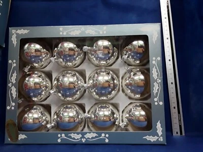 Sfere di Natale in vetro Made in Italy per albero set 12pz + info descrizione - Immagine 1 di 4