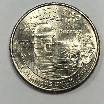 2009 P - Puerto Rico U.S. Territorial Quarter Dollar with Toning - Image 1 of 2