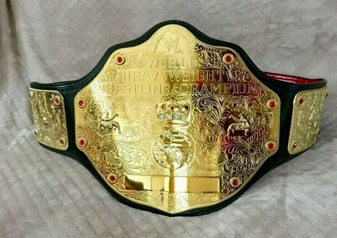 WWE WORLD HEAVYWEIGHT BIG GOLD CHAMPIONSHIP REPLICA BELT 2MM BRASS ADULT SIZE Cover