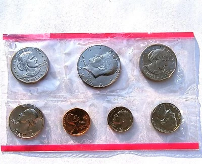 1981-D y S Mints Uncirc Mint Set con 2 dólares de la SBA (monedas selladas como se muestra) Foto 1 de 2