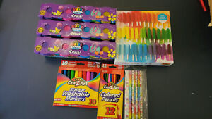 Oct27_3 KIDS GIFT BOX including crayons,markers, pencils, - Puzzle is used