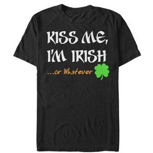 Men's Lost Gods Kiss Me I'm Irish or Whatever T-Shirt - Picture 1 of 16