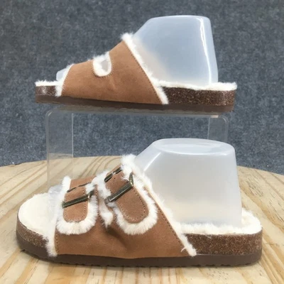 Sandalias Steve Madden Juveniles 2 Jhouse Slide Marrón Piel de Oveja Forradas Comodidades NUEVAS Foto 1 de 4