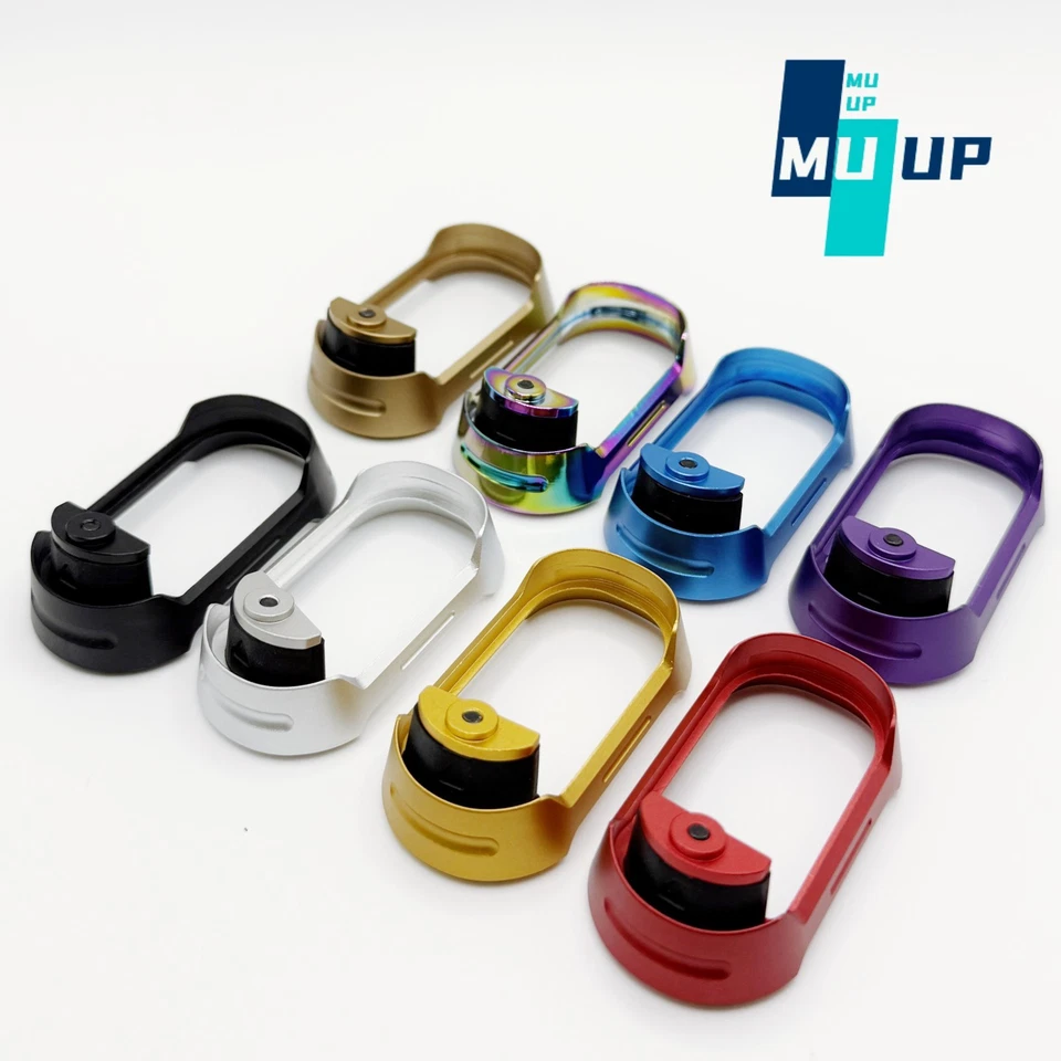 Flared Magwell 适用于 Glock 43X/48 MOS 阳极氧化饰面黑色红色金色银色雨衣 — 第 1/1 张图片