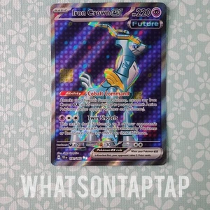 Pokemon Card Iron Crown Ex 191/162 Secret Rare Scarlet Violet Temporal Forces LP - Picture 1 of 2