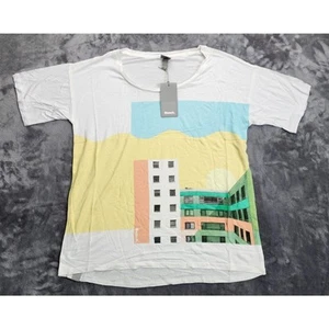 Bench Urban Wear Womens Graphic T-Shirt White Size Small - Picture 1 of 6