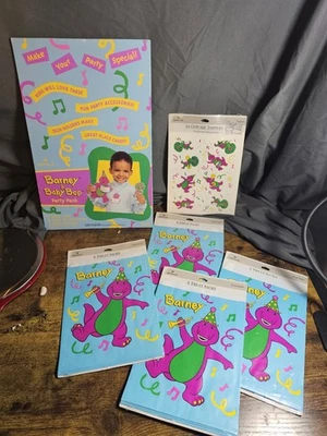 Bolsas de golosinas Barney vintage sacos de botín para fiesta de cumpleaños, decoración, pegatinas de colección años 90 00 Foto 1 de 4