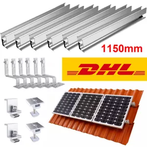 Photovoltaik Solar Ziegeldach Montage Set Befestigung Schiene Halterung PV Modul - Bild 1 von 19