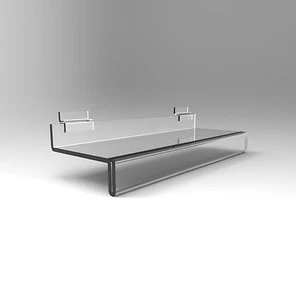 Slatwall Shelf Display with Ticket Holder - Acrylic Perspex - 295mm Width - Picture 1 of 1