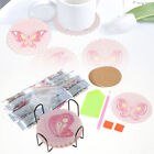 8Pcs Diamond Paint Coasters Kit DIY Round Diamond Art Cup Pad Decorative grsHv