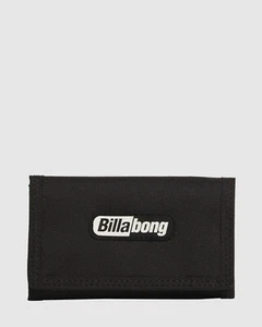 BILLABONG WALLET ATOM BLACK WHITE 2 LOGO NEW Mens Boys TRIFOLD 3 CARDS Free Post - Picture 1 of 3