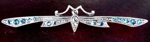 CATHERINE POPESCO France Crystal Dragonfly Vintage Pin Brooch - Picture 1 of 4
