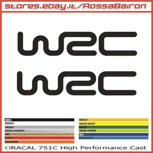 KIT 2 ADESIVI WRC mm.100x20 WORLD RALLY CHAMPIONSHIP AUFKLEBER PEGATINAS DECALS - Imagen 1 de 1