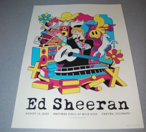 Ed Sheeran 2023 Tour Denver Empower Field Poster Screen Print Limited Art - Picture 1 of 2