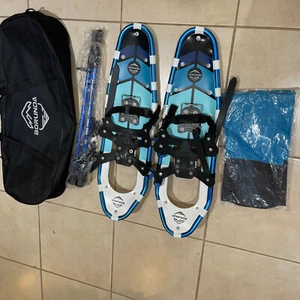 BORUNDA 4-in-1 Lightweight Terrain 30" Snowshoes Set w/Trekking Poles & Gaiters - Picture 1 of 5