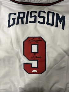Marquis Grissom Atlanta Braves Jersey - Autographed “95 WS Champ” Inscribed - Picture 1 of 3