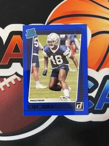 Jabril Cox 2021 Donruss Blue Press Proof Rated Rookie - Bild 1 von 2