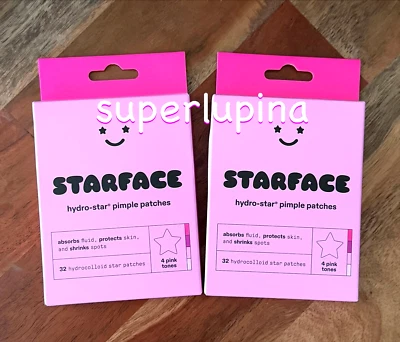 2x Starface Hydro-Star Pimple Patches 32ct Pack NEW Pink Tones - Image 1 of 2