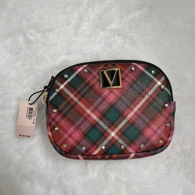 Portamonedas o tarjeteros Victoria Secret. Tela escocesa de Navidad. Nuevo con etiqueta Foto 1 de 4