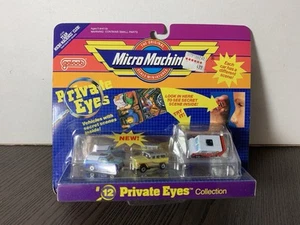 1989 Galoob Micro Machines Private Eyes Collection #12 Three Vehicles NOC - Picture 1 of 4