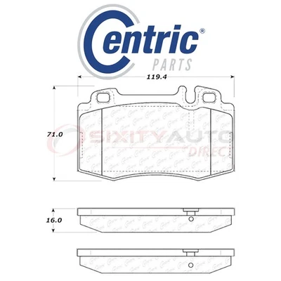 Centric C-TEK Metallic Disc Brake Pads for 2005-2006 Mercedes-Benz SLK350 je Foto 1 de 4