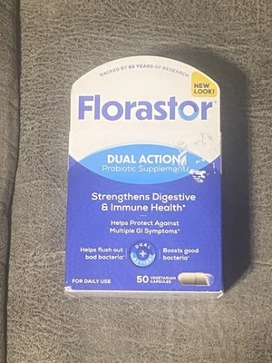 Florastor Suplemento Probiótico Doble Acción 50 Cápsulas Foto 1 de 2