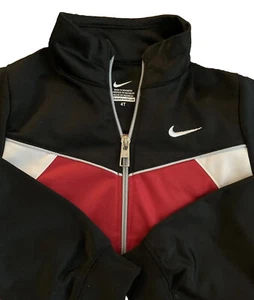 Nike Classic Track Jacket 4-T Zip Front Black White Red Unisex - Picture 1 of 6
