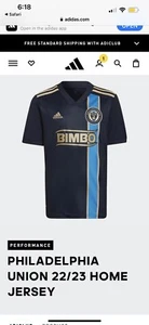 Philadelphia Union Big Kids Youth 22/23 Home Jersey Size Small - Picture 1 of 4