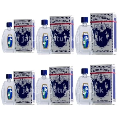 6 X 20ml Hoe Hin White Flower Oil Pak Fah Yeow - Image 1 of 3