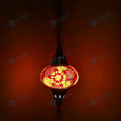 Lustre suspension plafonnier mosaïque turque marocain luminaire lampe-ampoul - Photo 1/4