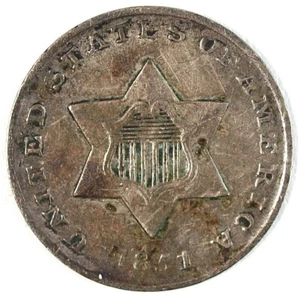 1851 3 Cent Silver ☆☆ Circulated ☆☆ Great Type Set Example 151 - Picture 1 of 2