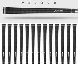 Karma Velour Black Standard Size .600 Round Golf Club Grips 51g 13 Count Lot NEW - Picture 1 of 6