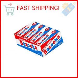 Bazooka Bubble Gum 10 Piece Wallet Pack (Pack of 12) Individually Wrapped Pink C - Picture 1 of 2