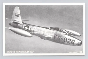 Republic F-84E Thunderjet Düsenjäger USAF Postkarte - Bild 1 von 2