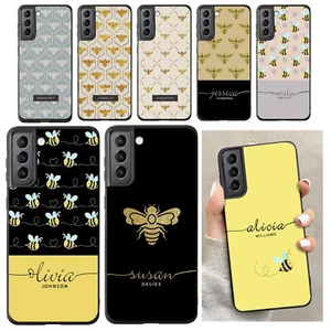 Personalised Silicone Bee Phone Case Cover For Samsung Galaxy S23 FE S22 S21 S24 - Picture 1 of 90