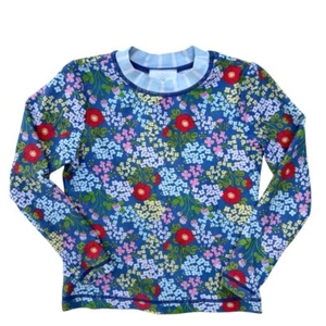Hanna Andersson Girls Rash Gaurd Top Size 5 Floral - Picture 1 of 5