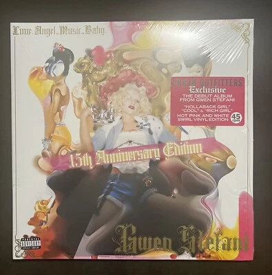 Gwen Stefani Love Angel Music Baby Pink/White Swirl Colored 2LP Vinyl RARE NEW Foto 1 de 4