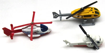 Matchbox Rescue Helicopters Aircraft Lot of 3 Diecast Loose Collectible Toys - Image 1 of 4