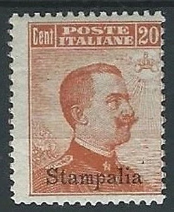 1917 EGEO STAMPALIA EFFIGIE 20 CENT MH * - G025 - Picture 1 of 1