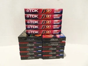 15 TDK D90 High Output Blank Audio Cassette Tapes IECI TYPE I NEW - Picture 1 of 3
