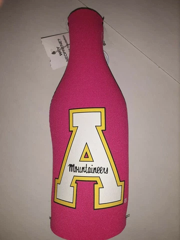 Appalachian State Mountaineers Pink Zip - Up Bottle Koozie Cover