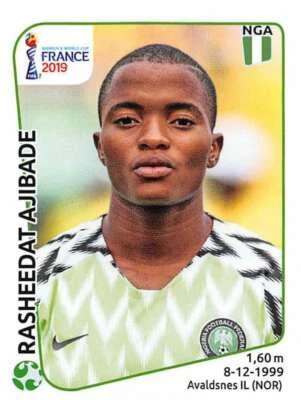 2019 Panini Women's World Cup France Stickers #96 Rasheedat Ajibade Nigeria - Image 1 of 2